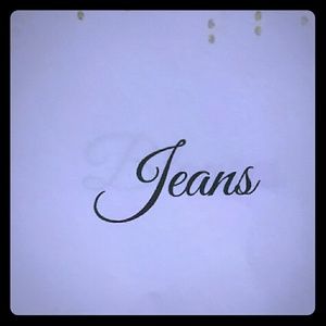 Different colored jeans